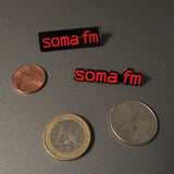 Size Comparison SomaFM Enamel Lapel Pins