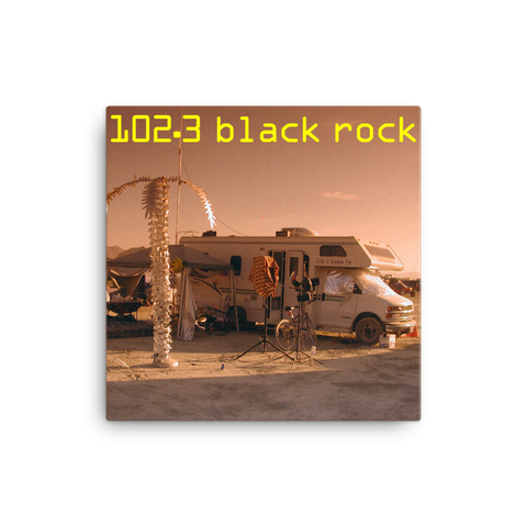 Black Rock FM 16x16" Stretched Canvas Print