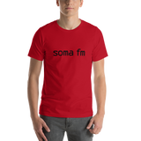 Red with Black Logo Short-Sleeve Unisex T-Shirt