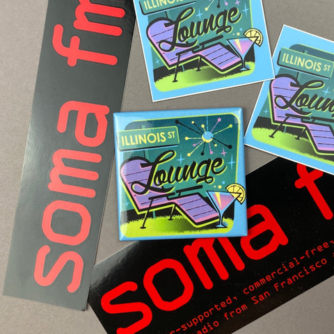 Illinois Street Lounge Fridge Magnet Pack