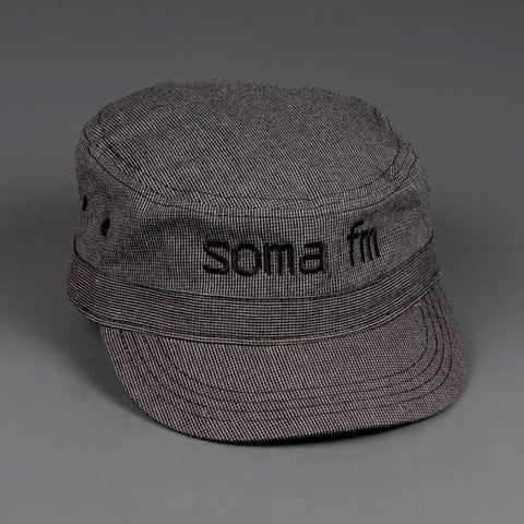 Stealth Gray "Houndstooth" Military Hat - SomaFM
 - 1