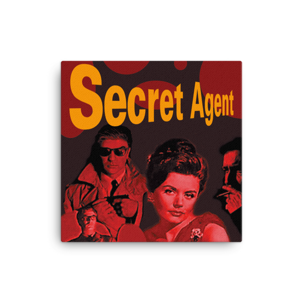Secret Agent 16x16" Stretched Canvas Print